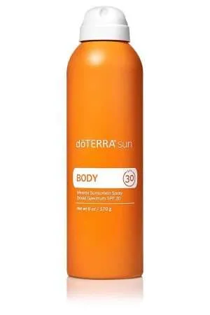 dōTERRA sun® Body Mineral Sunscreen Spray - Net wt 6 oz / 170 g